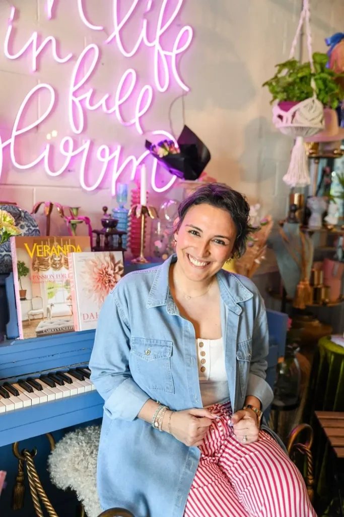 Francesca sitting at piano The Branding Fix